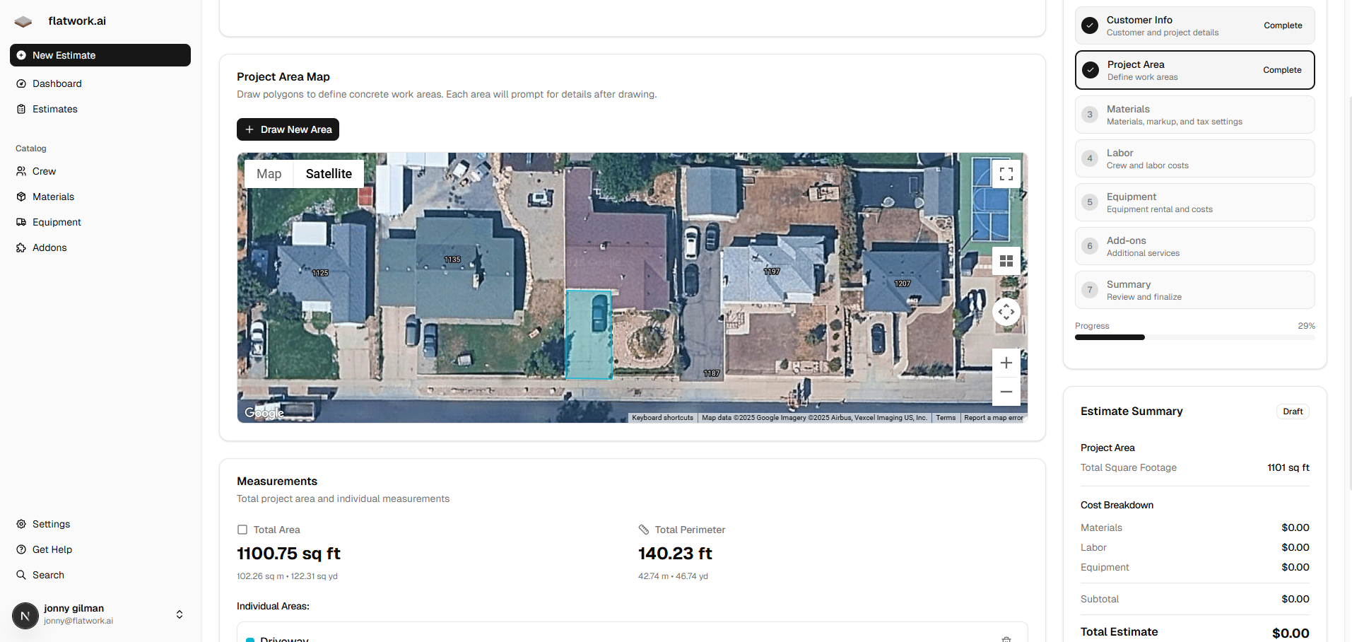 Flatwork Dashboard - Complete project overview and management